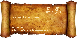 Süle Gusztáv névjegykártya