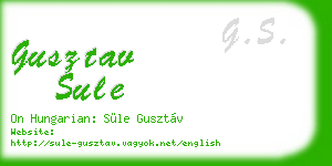 gusztav sule business card