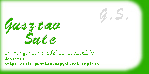 gusztav sule business card